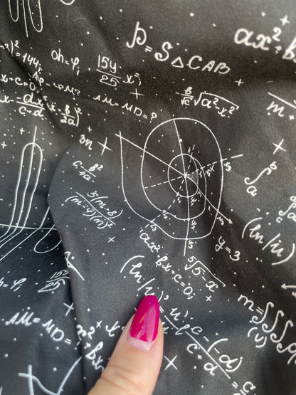 Black hole Time Warp Mathmatic Theory Illustration Print Cotton Soandex Sateen “ In Theory”