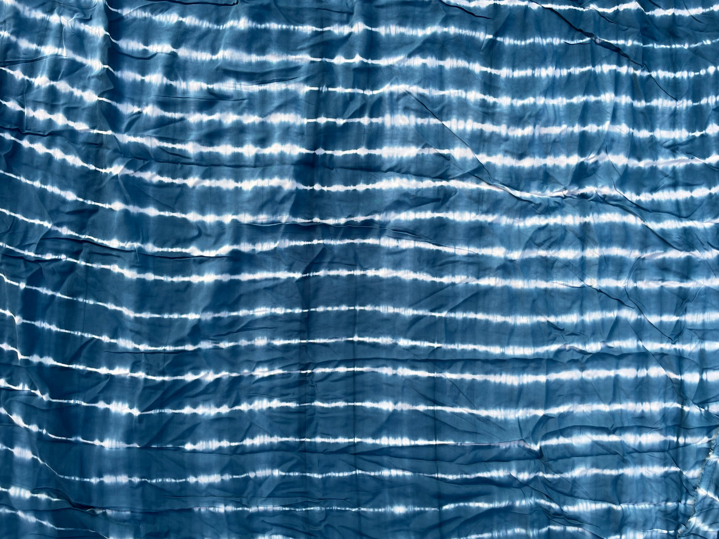 Indigo Printed Rayon Challis Tie Dye "Pacific Dive"