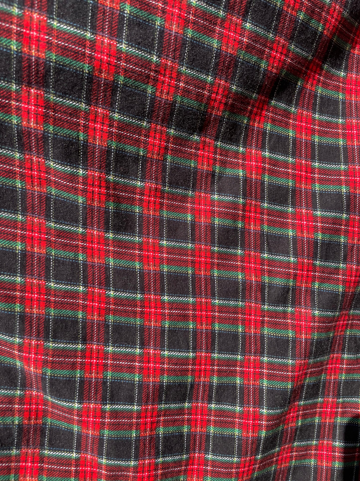 Black Red Green Plaid Rayon Spandex Jersey "Scottie Bodie"