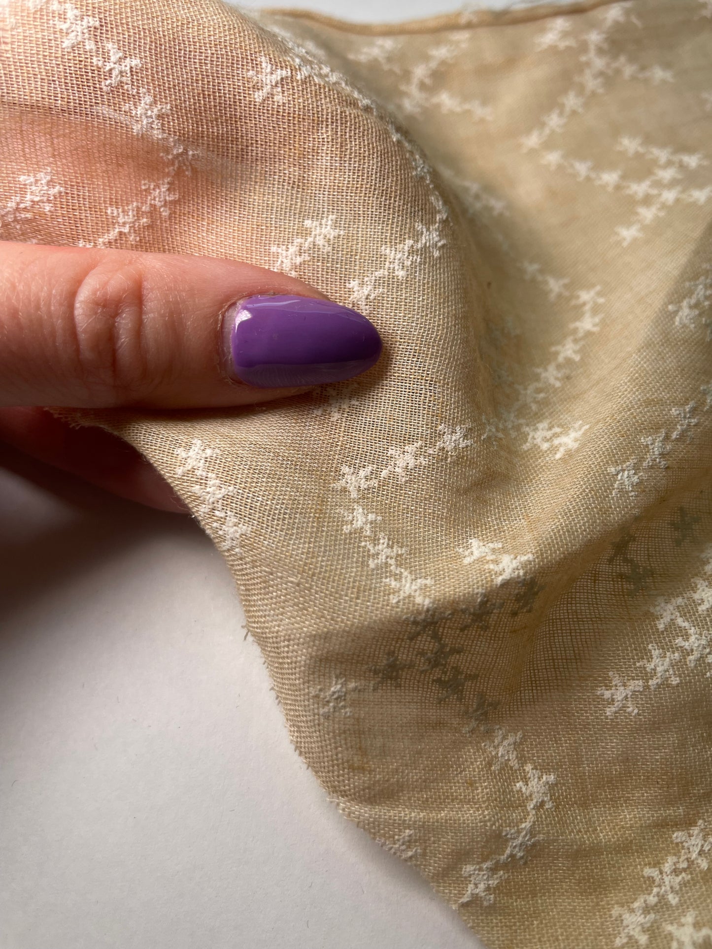 Butter Yellow Cotton Voile Mini Star Print "Biscuts Under the Stars"