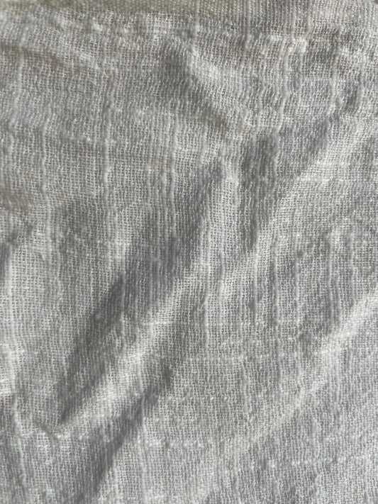 White Cotton Gauze Large Texture "Cloud Under the Microscope"