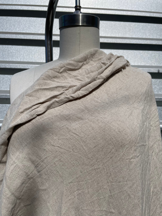 Light Natural Beige Linen Rayon Blend Woven "Sand History"